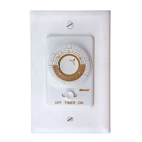 59745Wd InWall 24 Hour Mechanical Timer That Converts A Wall Light
